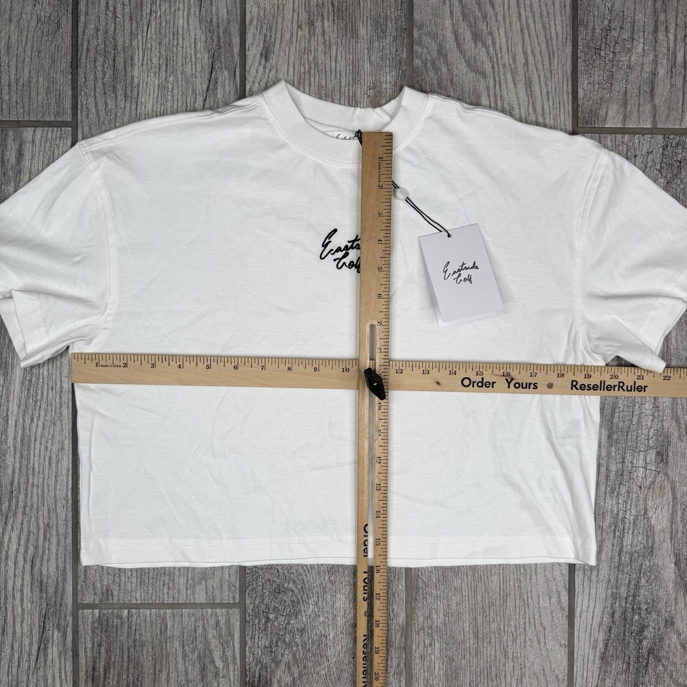 Eastside Golf Shirt Womens White Cropped NWT Crop Top‎ Golfing Gym Embroidered M - Picture 5 of 10